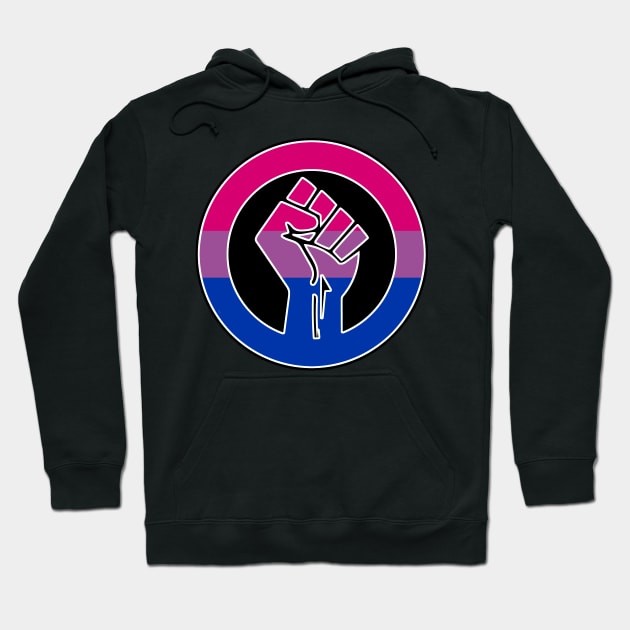 Black Lives Matter Fist Circled LGBTQ Flag Bisexual Hoodie by aaallsmiles